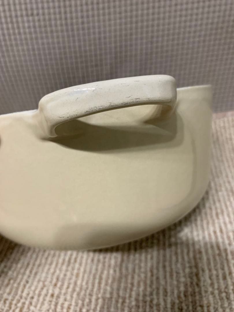 LE CREUSETココットロンド20ルクルーゼアイボリー 両手鍋