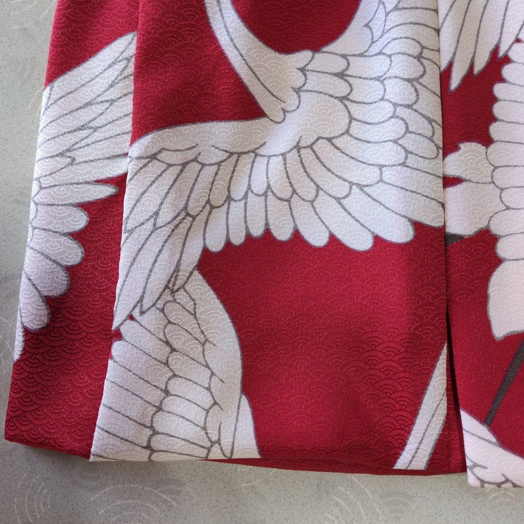 七五三３歳正絹鶴柄手縫いの被布（新品中綿無し）