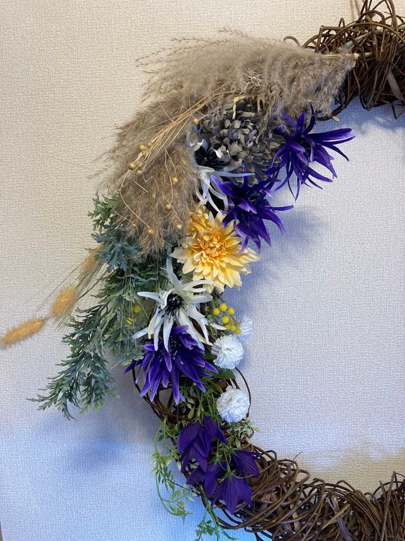 ハンドメイド 特大和風リース