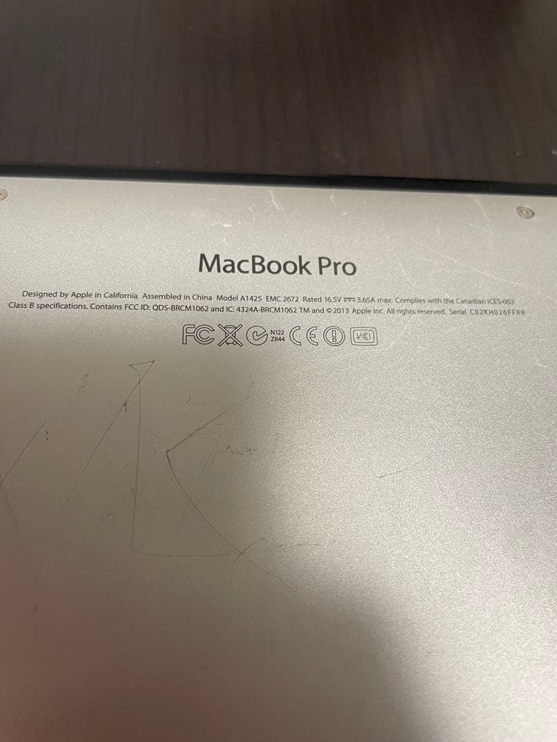 現状品 アップル マックブック プロ A1425 2013年 ジャンク