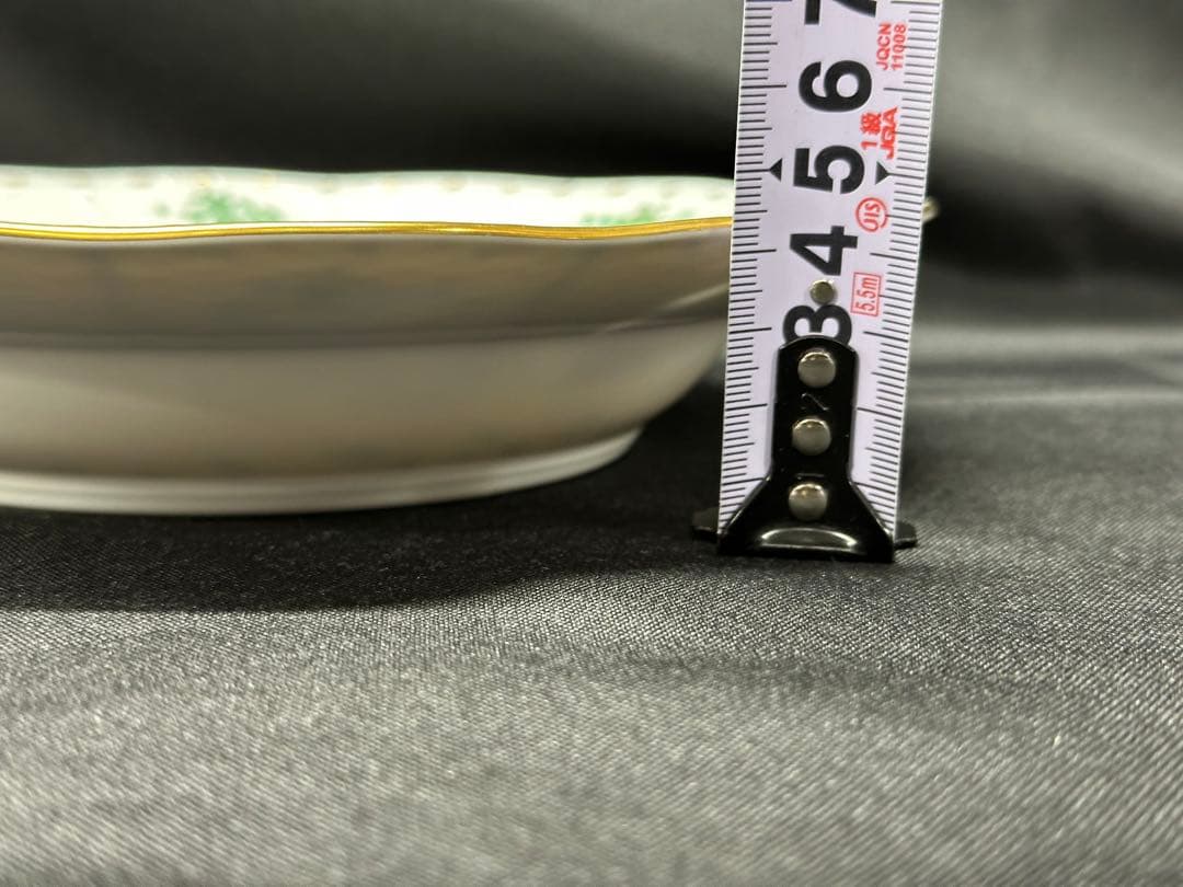 ④ 【美品】HEREND インドの華　ディーププレート　ボウル　23cm