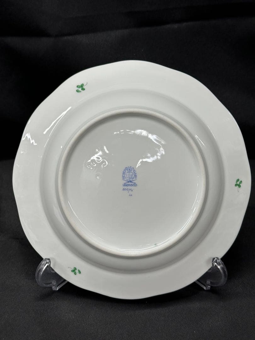 ④ 【美品】HEREND インドの華　ディーププレート　ボウル　23cm