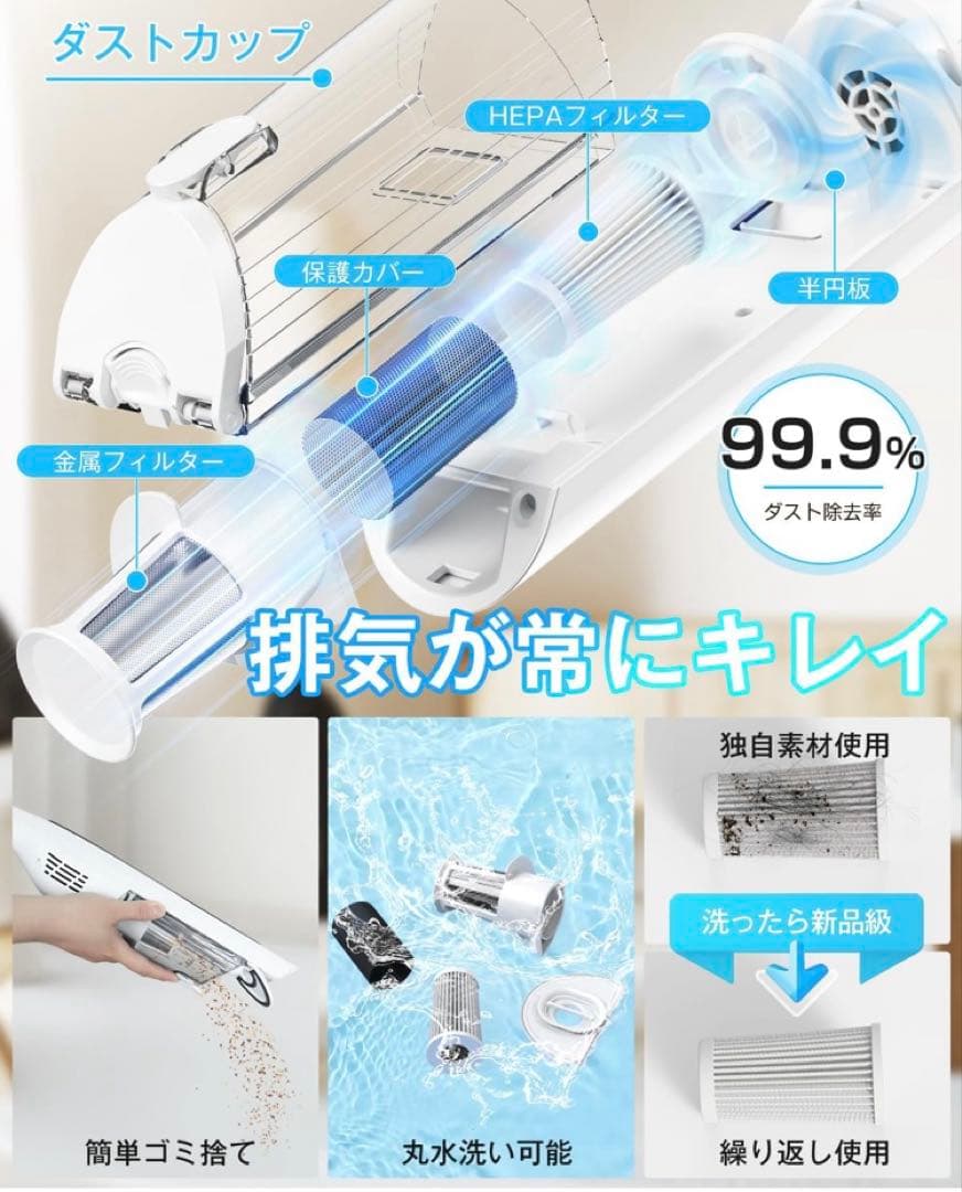 2026年掃除機コードレス超強力吸引LEDライト付超軽量　定価19800円