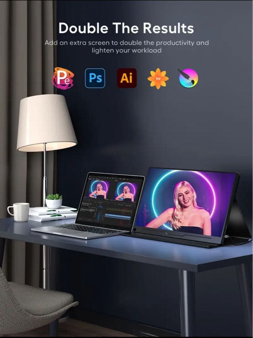 【新品未使用】18.5インチ ポータブルモニター / FHD 120Hz