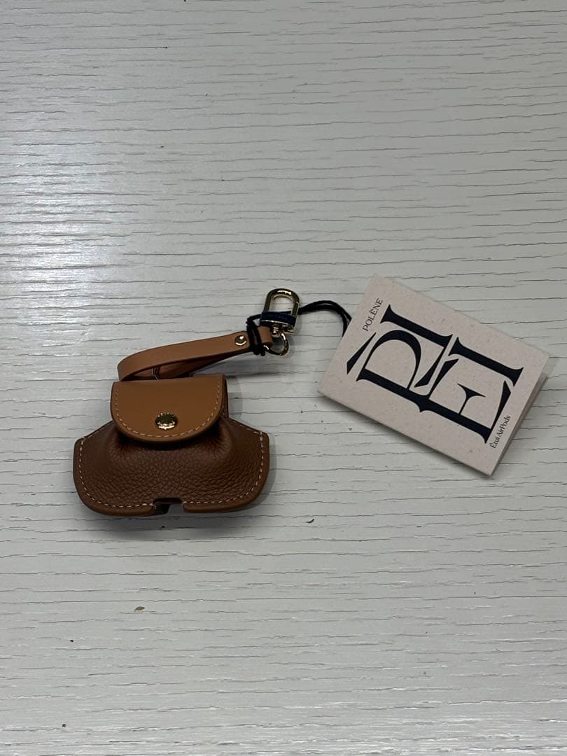 POLÈNE ブラウン レザー イヤホンケース