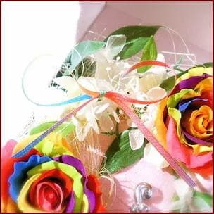 プリザーブドフラワーオルゴール　レインボーローズ　Butterfly　木村カエラ