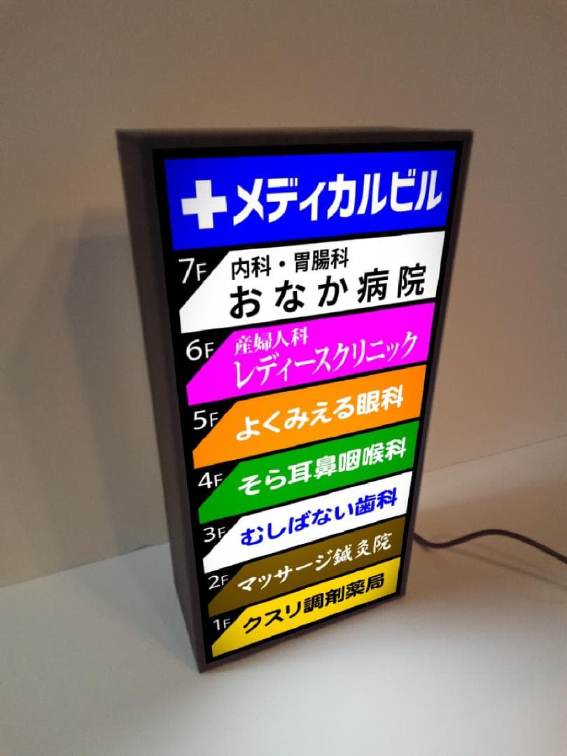 病院 医院 薬 メディカルビル 昭和レトロ 看板 置物 玩具 雑貨 ライトBOX