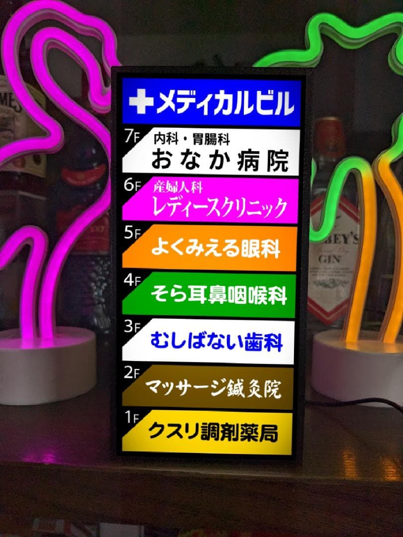 病院 医院 薬 メディカルビル 昭和レトロ 看板 置物 玩具 雑貨 ライトBOX