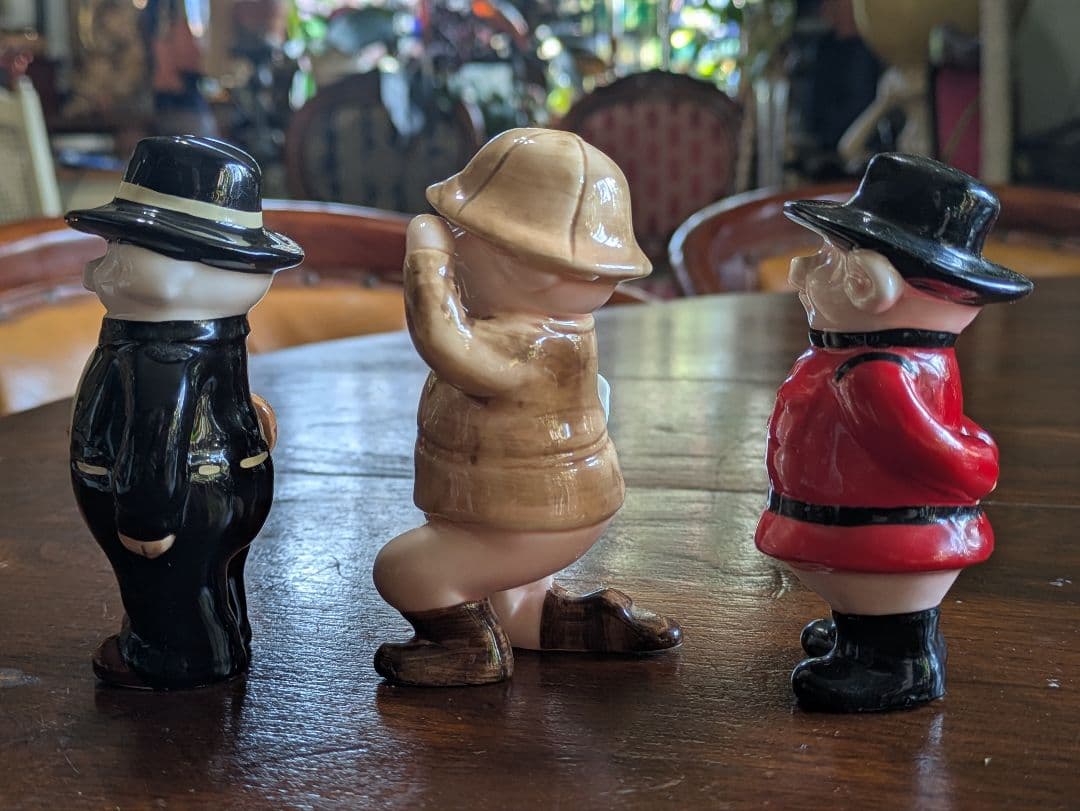 ラッキーピッグ3体！イエロー　ダンバリーミント　ブタ　豚　陶器　ピギー