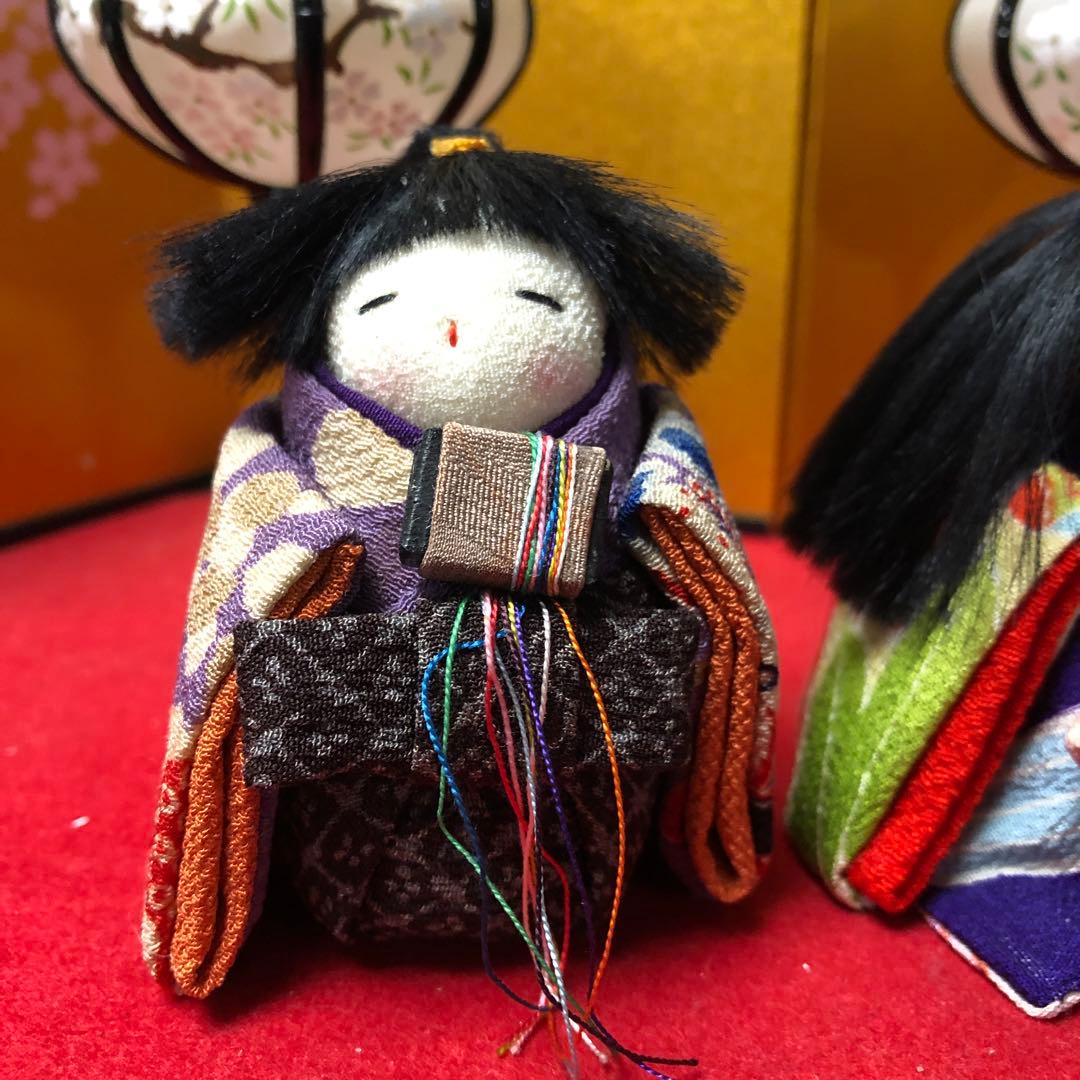 お雛様　古布 江戸ちりめん　ひな祭り　手作り　立ち雛　③