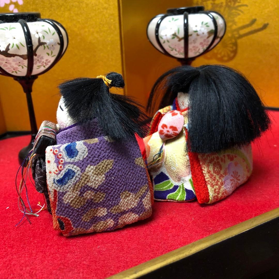 お雛様　古布 江戸ちりめん　ひな祭り　手作り　立ち雛　③