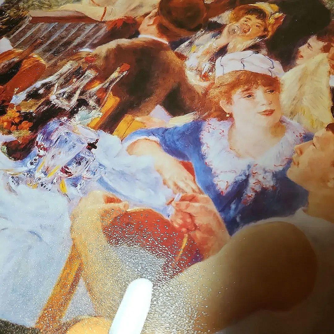 ルノワール 舟遊びの昼食 絵画 額縁 公式 複製画 油絵風 印象派 名画　複製