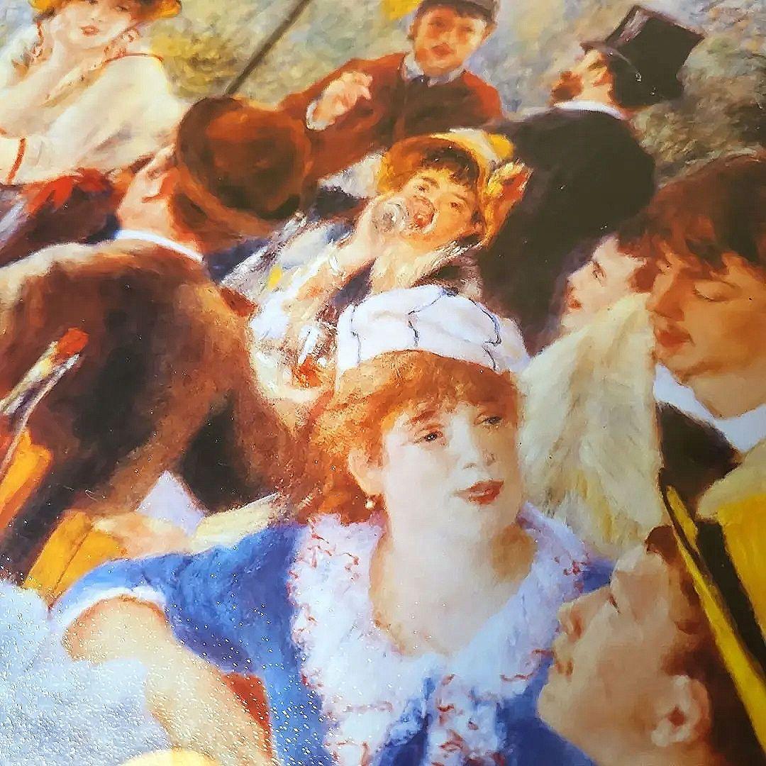ルノワール 舟遊びの昼食 絵画 額縁 公式 複製画 油絵風 印象派 名画　複製