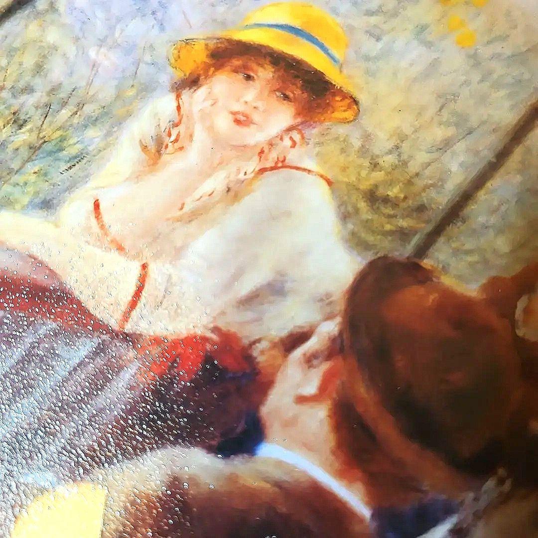 ルノワール 舟遊びの昼食 絵画 額縁 公式 複製画 油絵風 印象派 名画　複製