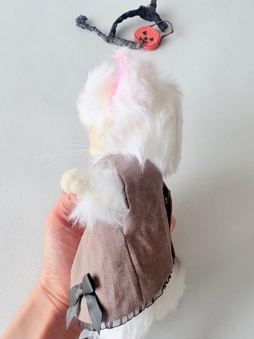 羊毛フェルト　チンチラ　ハンドメイド　猫