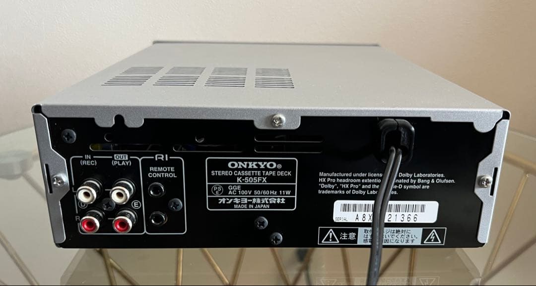 【美品】★動作品★ONKYO K-505FX カセットデッキ【リモコン付き】