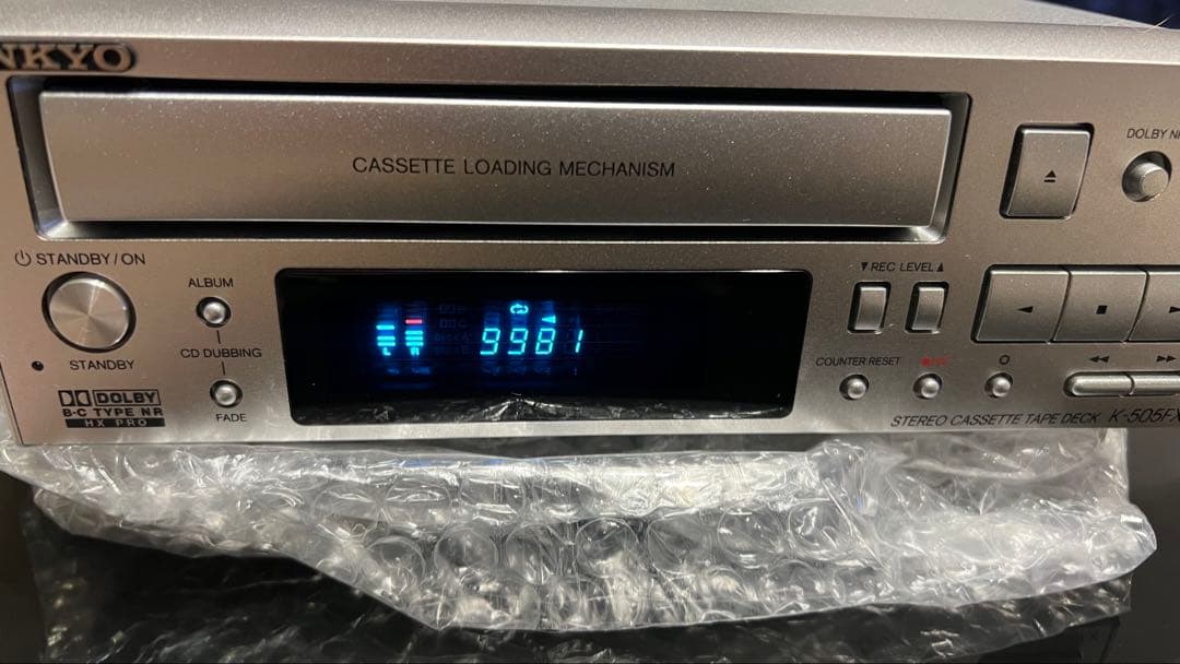【美品】★動作品★ONKYO K-505FX カセットデッキ【リモコン付き】