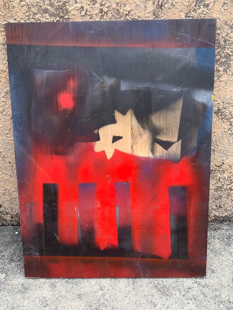 【沖縄米軍基地放出品】ナニコレッ！？　木版画　将軍