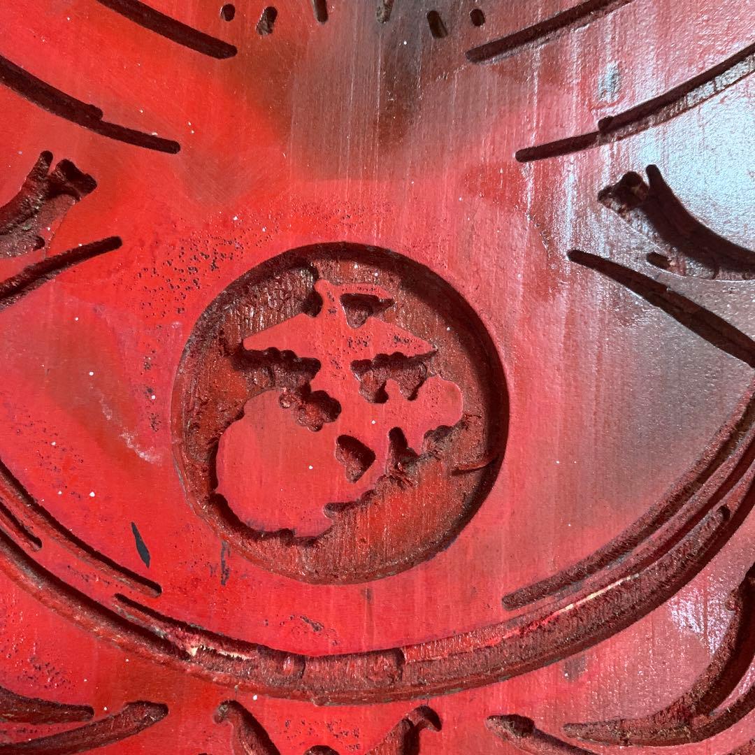 【沖縄米軍基地放出品】ナニコレッ！？　木版画　将軍