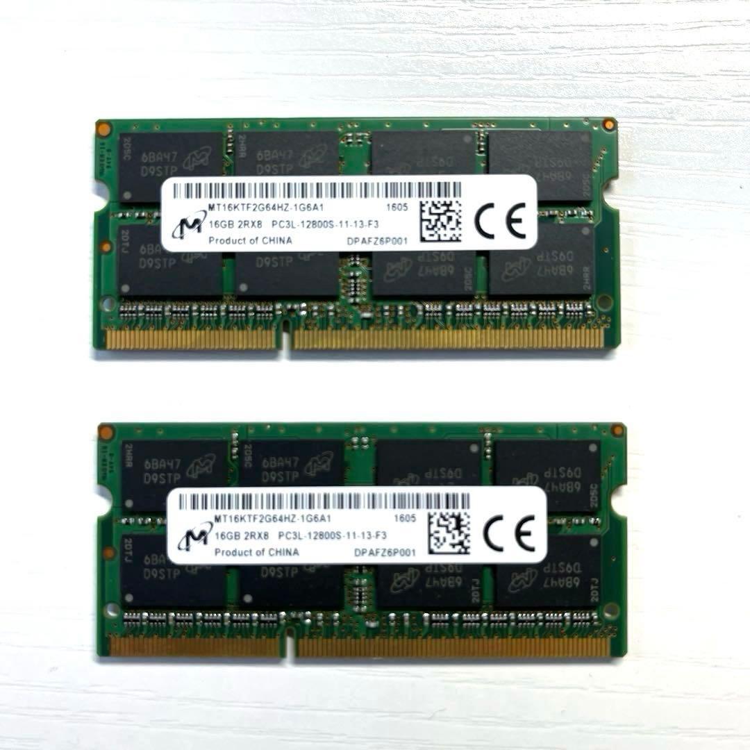 Micron DDR3L 16GB 2枚セット 合計32GB