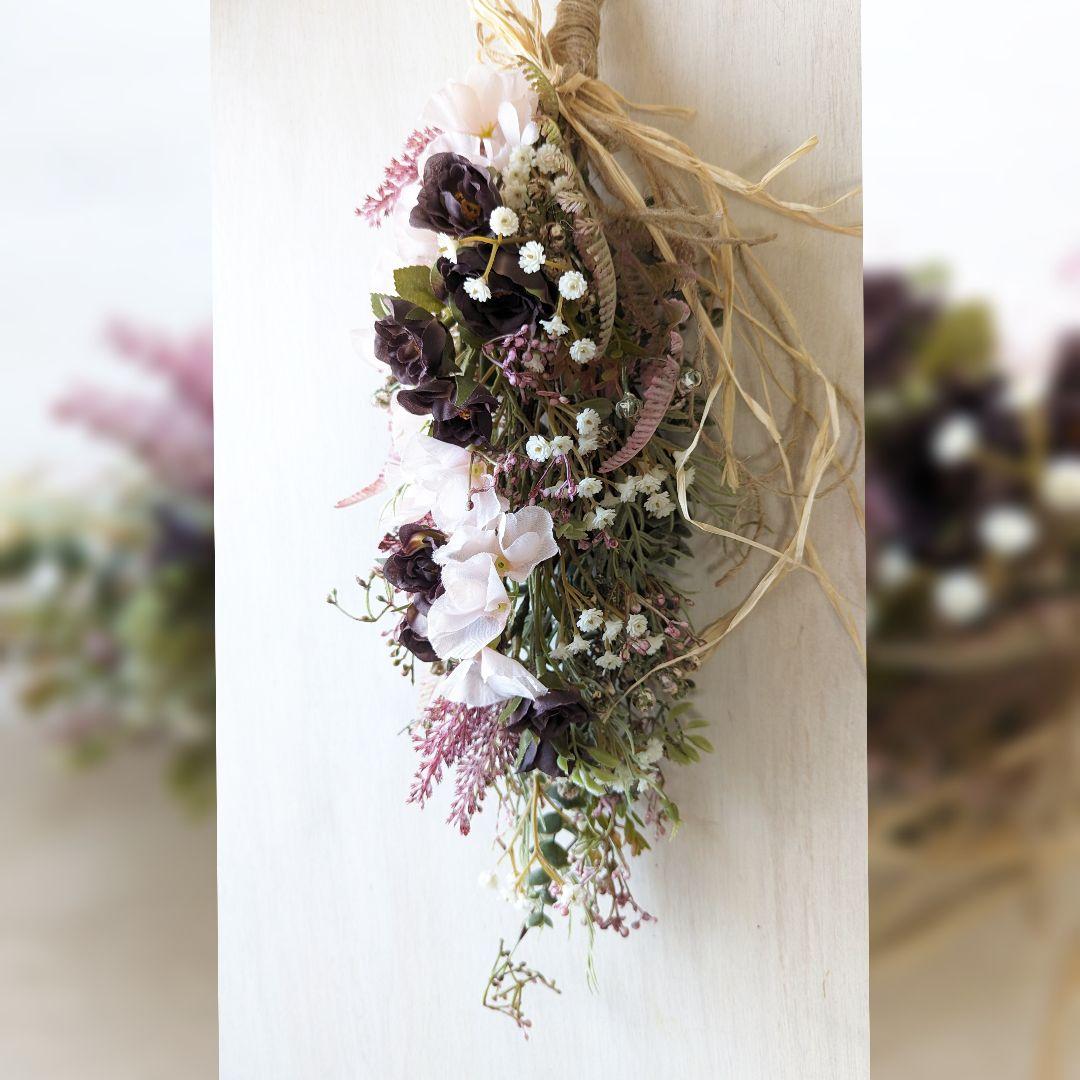 専用＊ミニバラとスイートピー　フェイクスワッグ