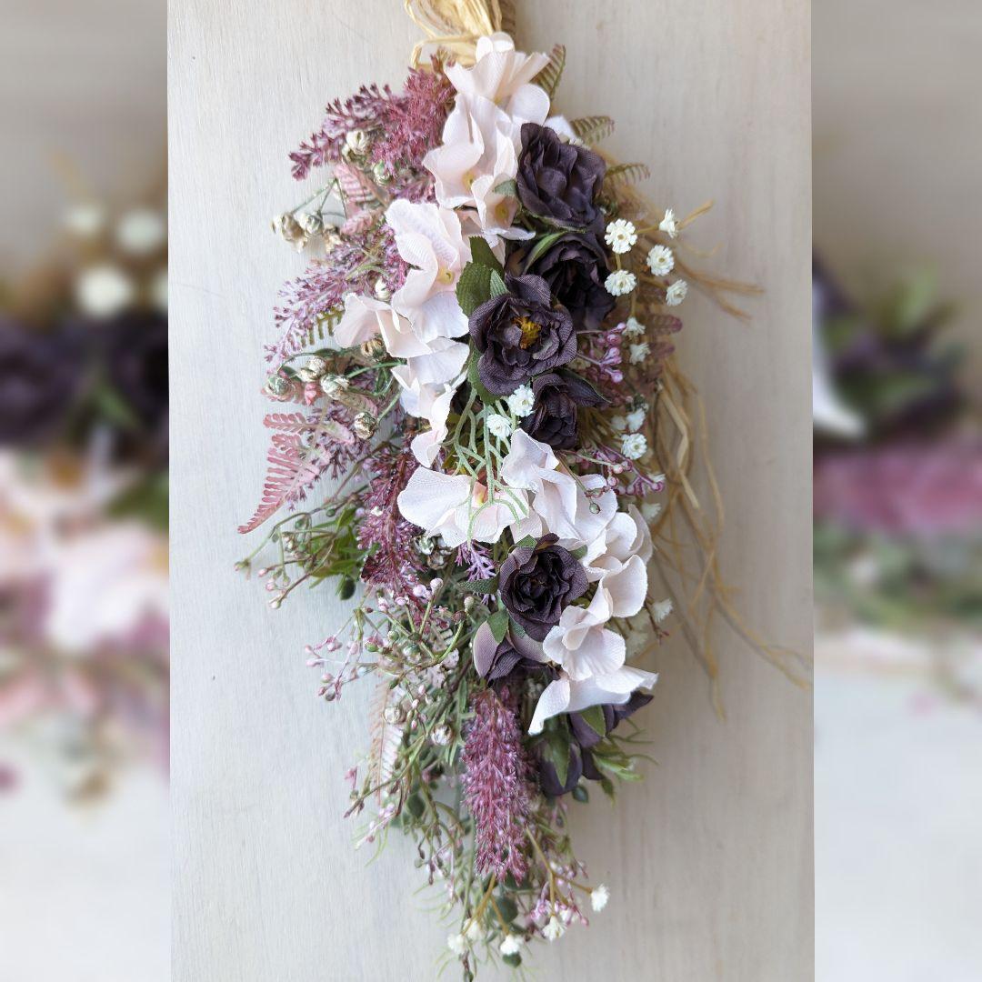 専用＊ミニバラとスイートピー　フェイクスワッグ