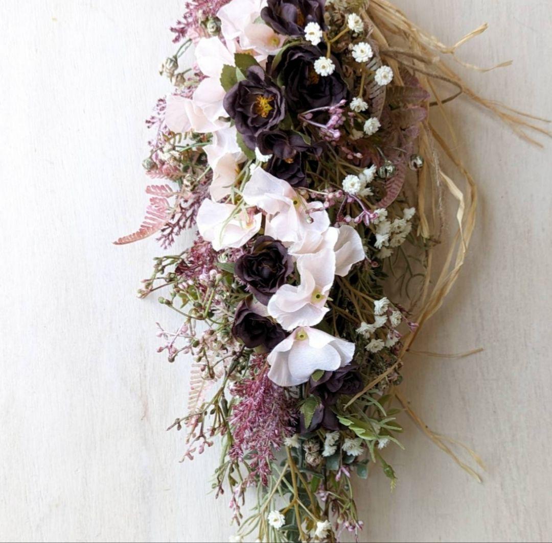 専用＊ミニバラとスイートピー　フェイクスワッグ