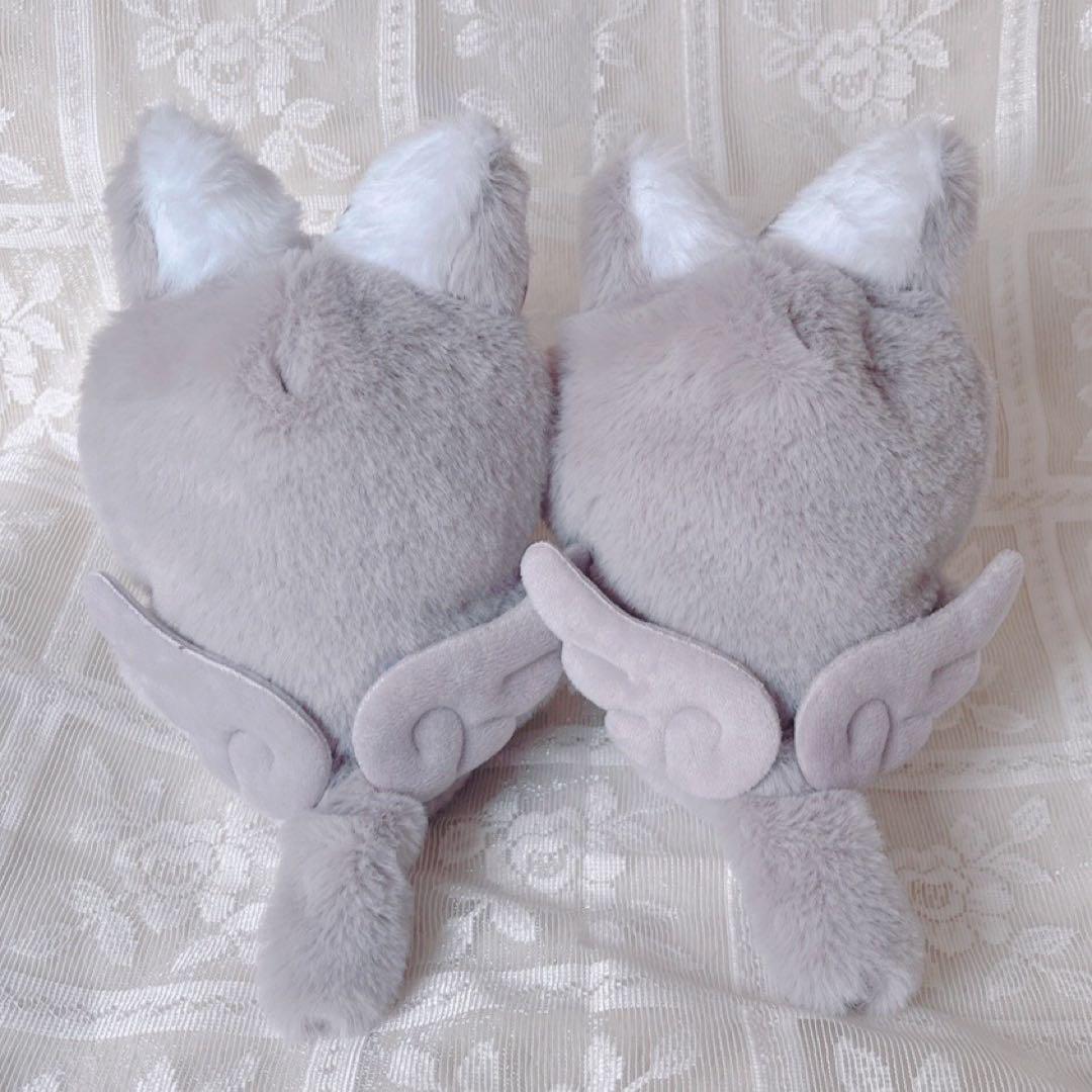 b180 ぬい服 12cm ちびぐるみ 着ぐるみ おすわり グレー 狼セット