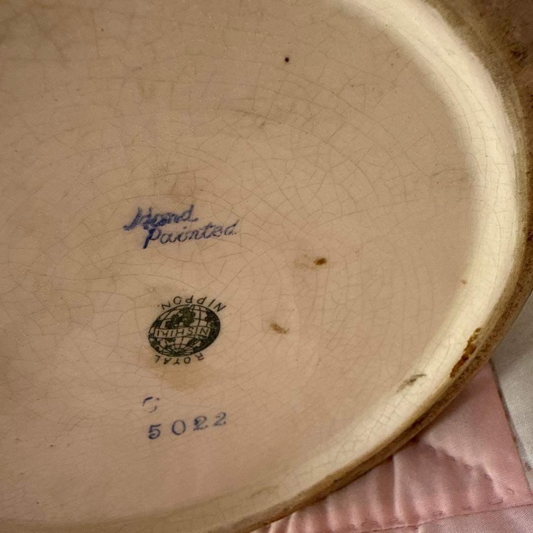 ロイヤル✳︎アンティーク花瓶、輸出向けハンドペイント