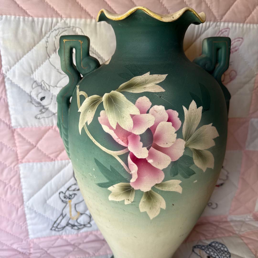 ロイヤル✳︎アンティーク花瓶、輸出向けハンドペイント