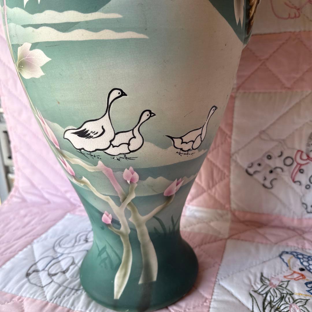 ロイヤル✳︎アンティーク花瓶、輸出向けハンドペイント