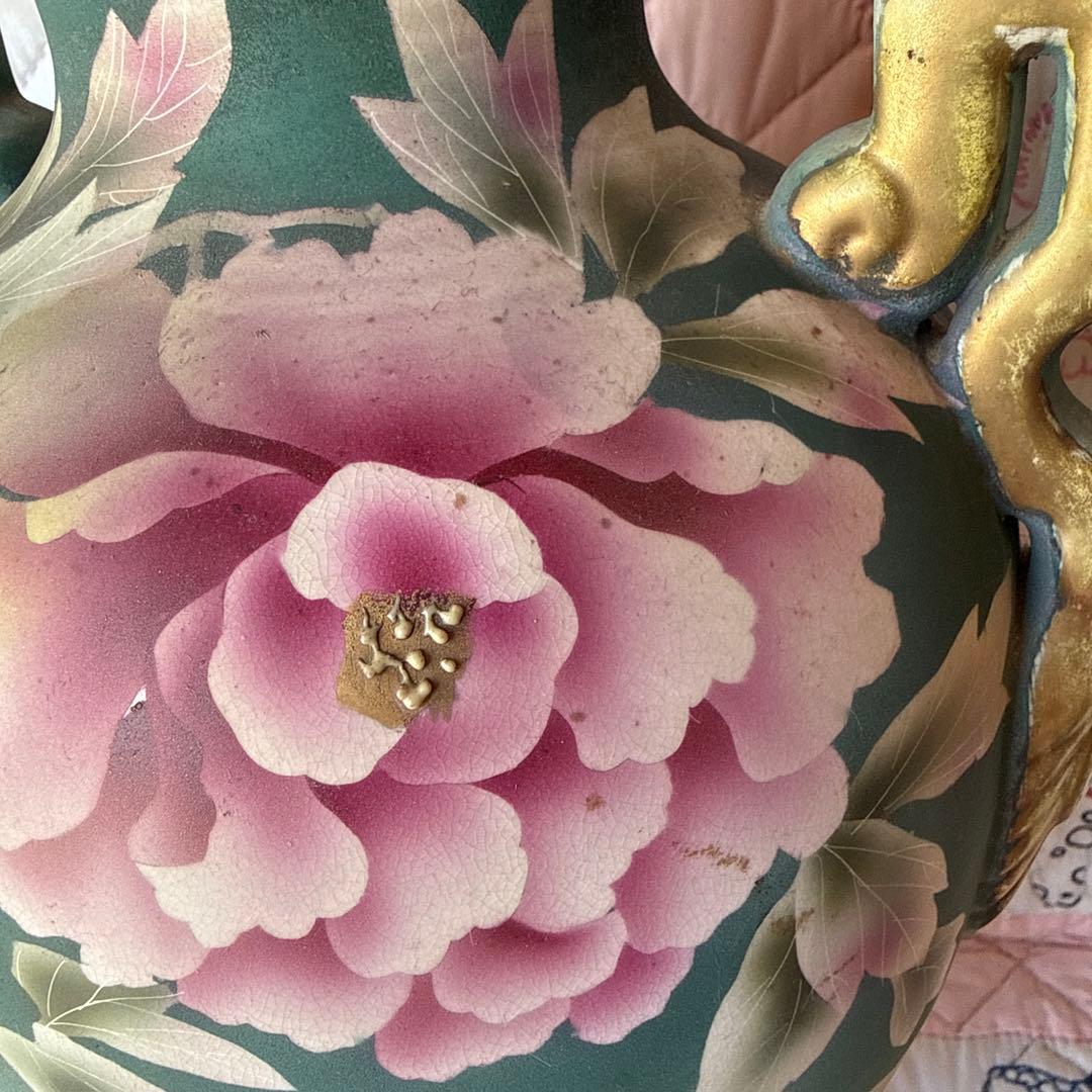 ロイヤル✳︎アンティーク花瓶、輸出向けハンドペイント