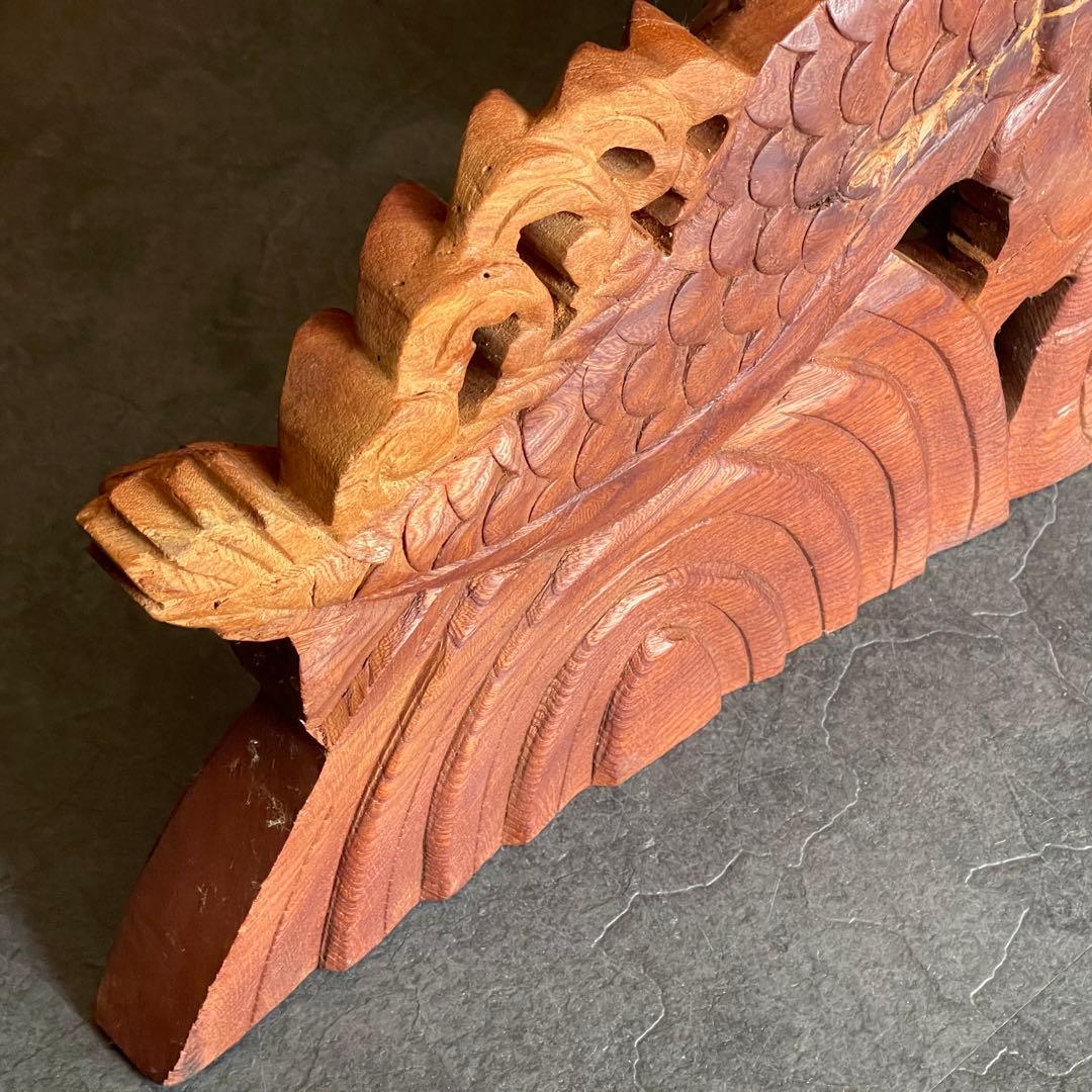 ★欅 龍 木彫り 置物 彫刻 幅60cm高25cm厚5cm飾り物 厄除け 開運