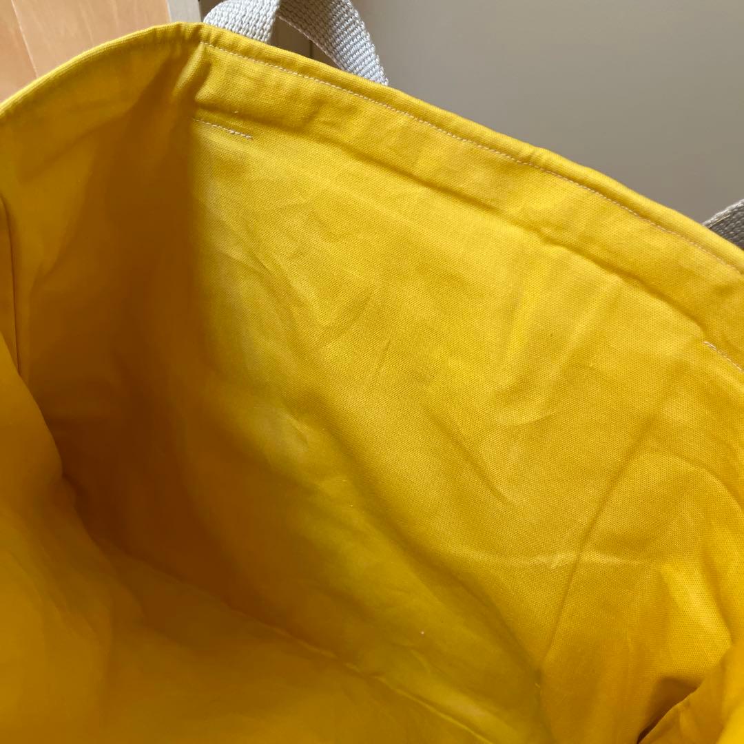 帆布とくすみイエローフリル＋パイピング♡入学セット　サイズオーダー可能　黄色