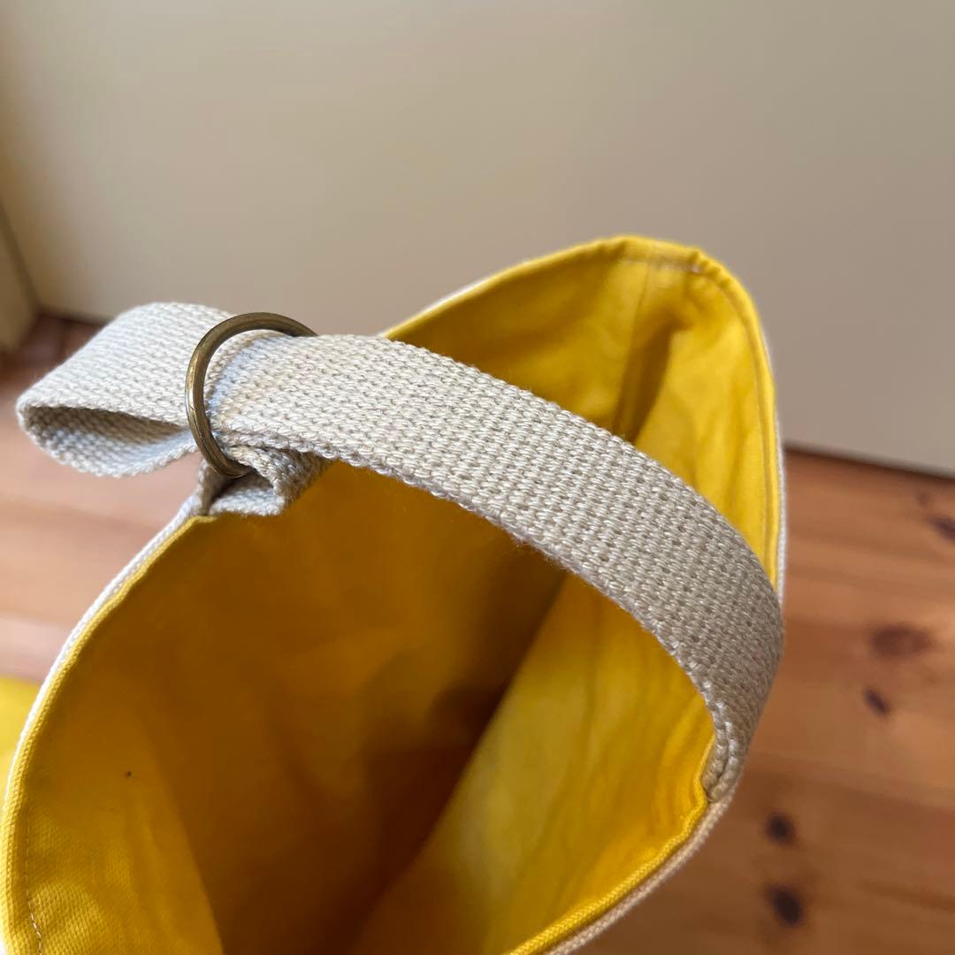 帆布とくすみイエローフリル＋パイピング♡入学セット　サイズオーダー可能　黄色