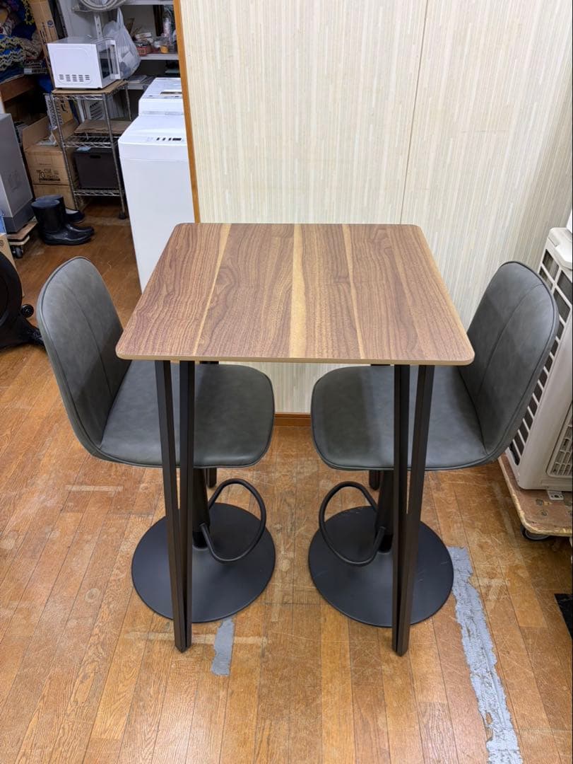 ニトリ カウンターテーブル&カウンターチェア×2脚 セット モラドシリーズ