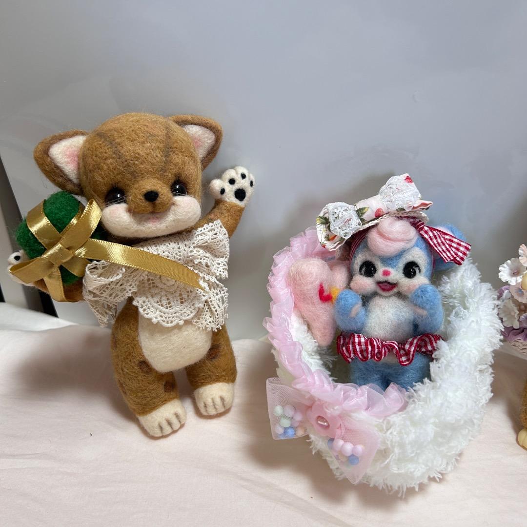 OPERA作家羊毛フェルト ぬいぐるみ 羊毛フェルト人形 3体セット