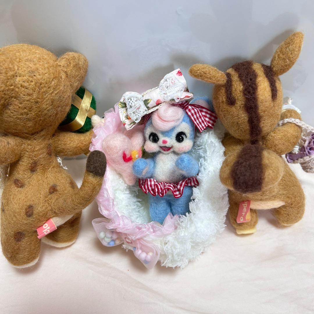 OPERA作家羊毛フェルト ぬいぐるみ 羊毛フェルト人形 3体セット