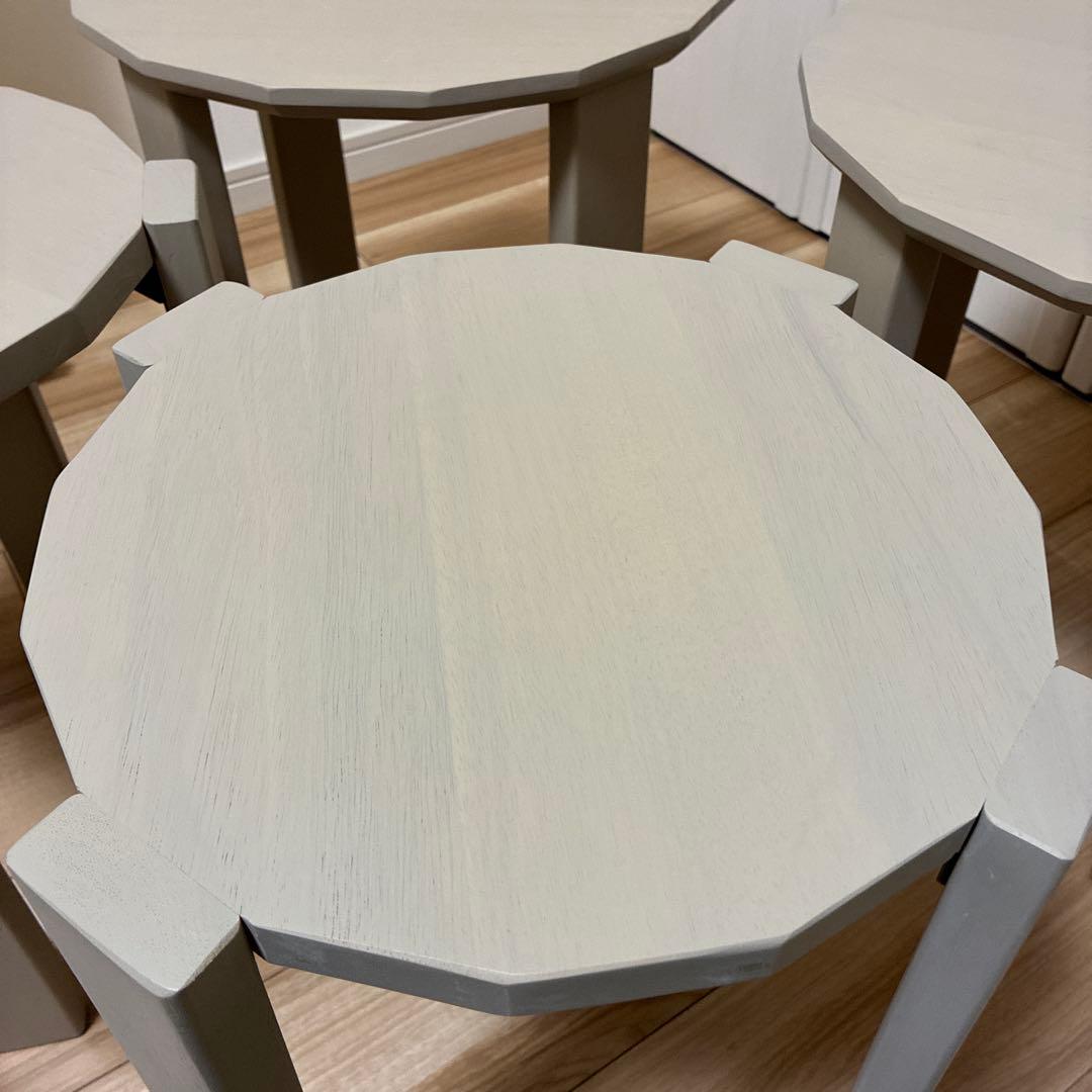 【未使用品】サイドテーブルになる　スツール②