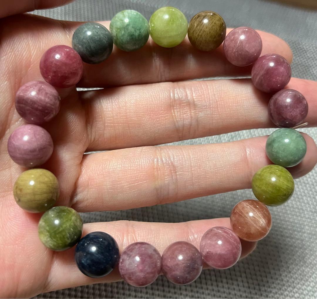 トルマリン ブレスレット 約11mm 18cm ①-346