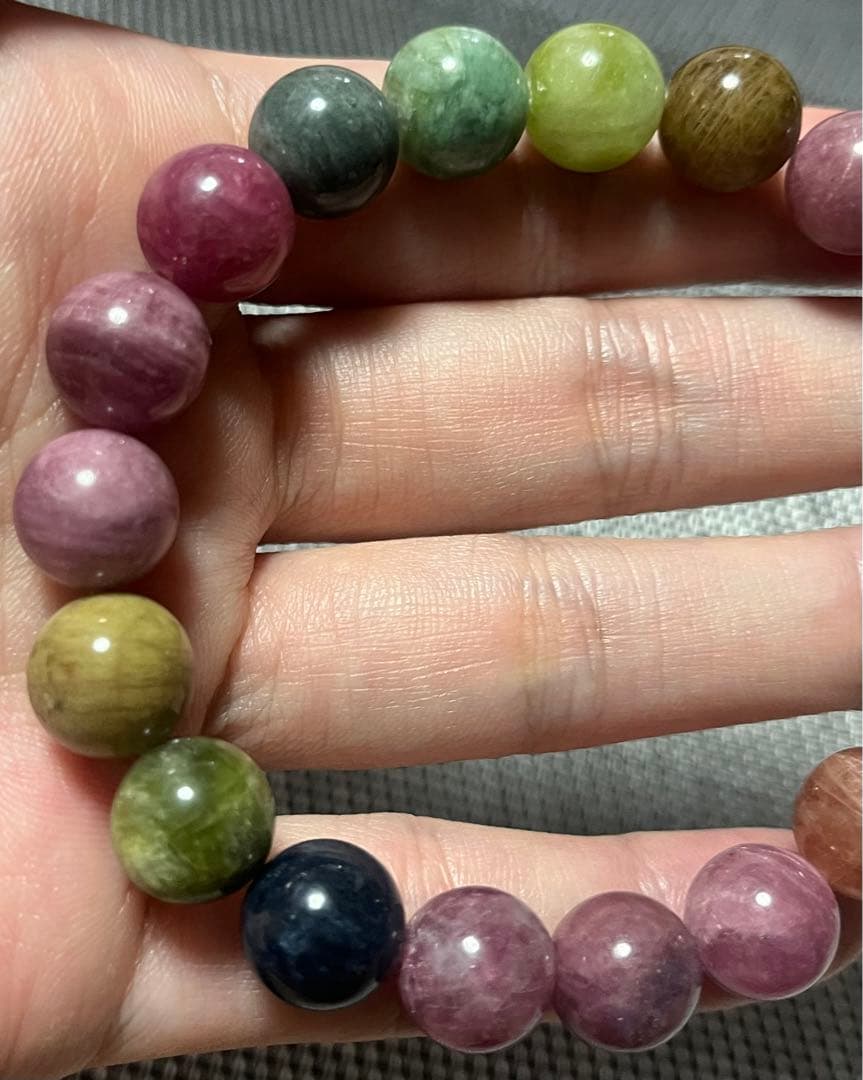 トルマリン ブレスレット 約11mm 18cm ①-346