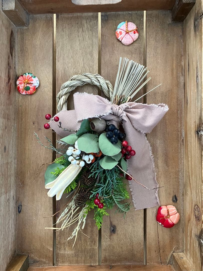 スワッグになるしめ縄飾り☆お正月飾り☆しめ縄リース☆2wayしめ縄飾り