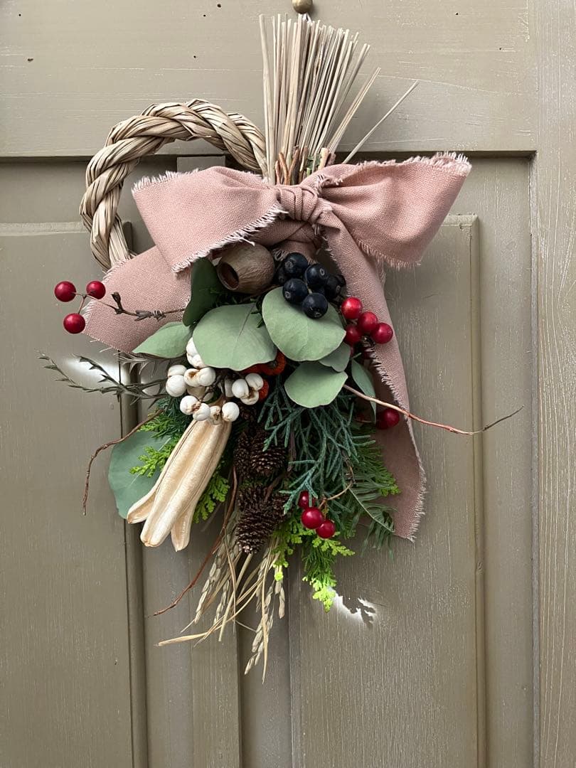 スワッグになるしめ縄飾り☆お正月飾り☆しめ縄リース☆2wayしめ縄飾り