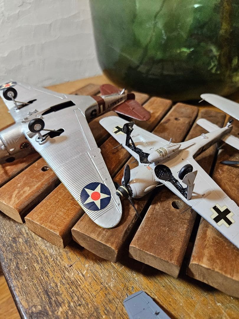 模型　プラモデル　戦闘機　飛行機　アメリカ　ドイツ　昭和レトロ　ヴィンテージ