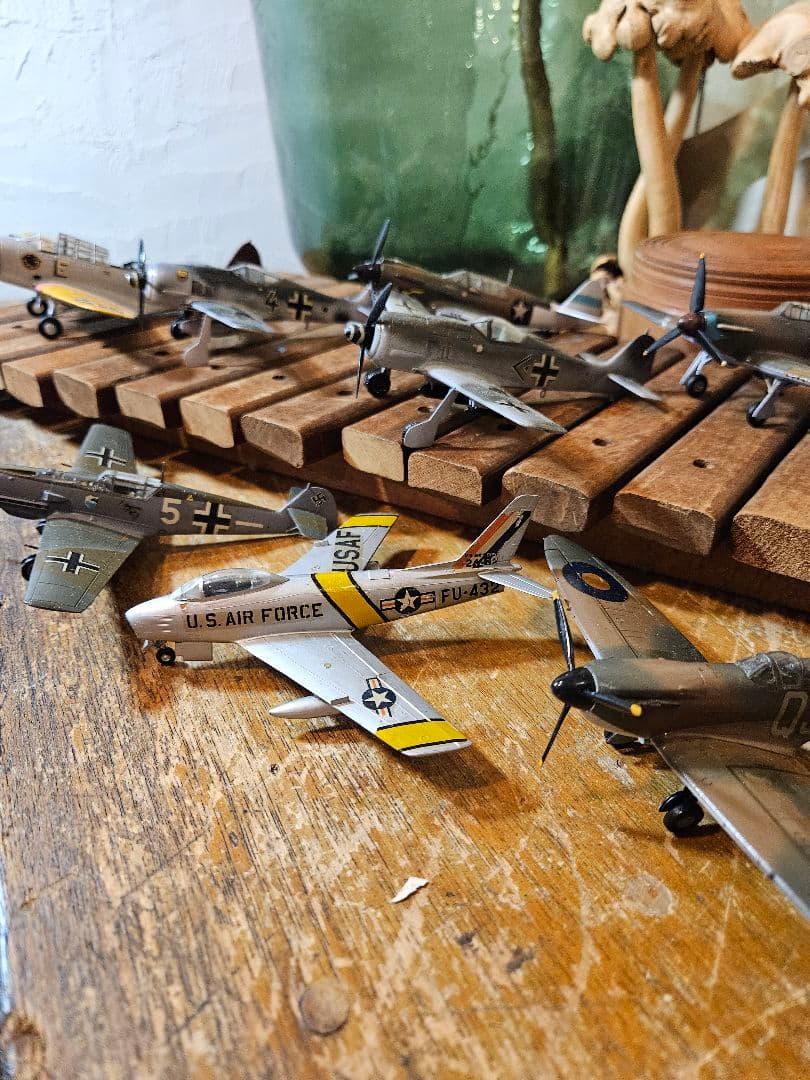 模型　プラモデル　戦闘機　飛行機　アメリカ　ドイツ　昭和レトロ　ヴィンテージ