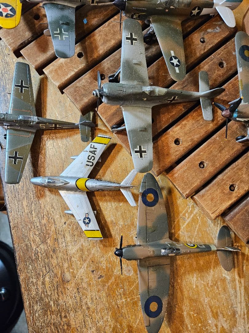 模型　プラモデル　戦闘機　飛行機　アメリカ　ドイツ　昭和レトロ　ヴィンテージ