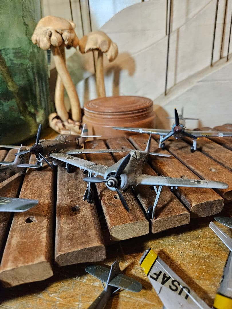 模型　プラモデル　戦闘機　飛行機　アメリカ　ドイツ　昭和レトロ　ヴィンテージ