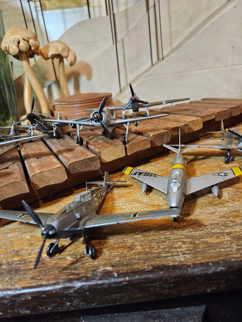 模型　プラモデル　戦闘機　飛行機　アメリカ　ドイツ　昭和レトロ　ヴィンテージ