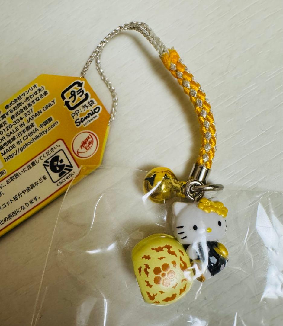 ご当地ハローキティ 太宰府/葉郎彩々限定 ゴールドバージョン　根付け 2014
