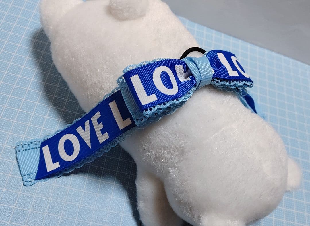 【 他ページでおまとめ中 】LOVEポニーオー①◆青×水色◆レースリボン